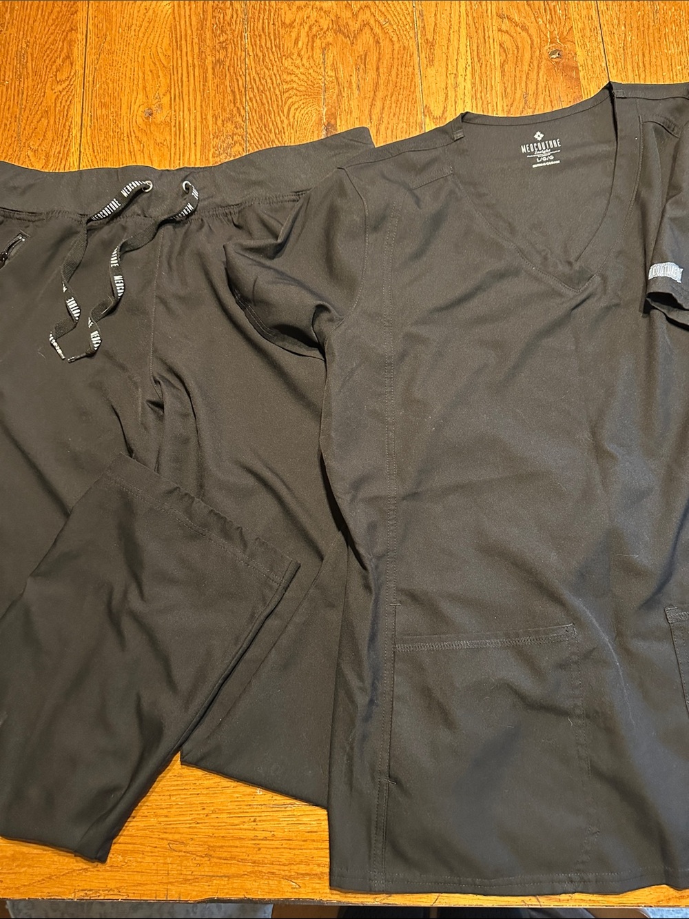 Med Couture Insight Black Scrub set